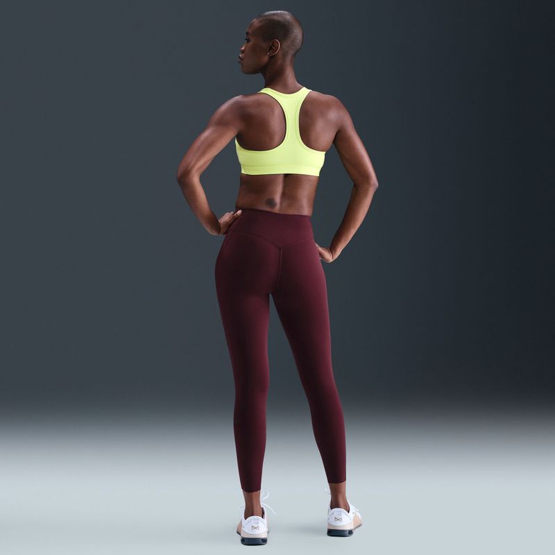 Biustonosz treningowy Nike Swoosh Medium Support light lemon twist/stone mauve/white 7