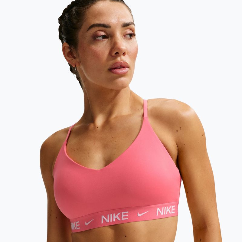 Reggiseno sportivo Nike Dri-Fit Indy Light Support sea coral/sea coral/white 5