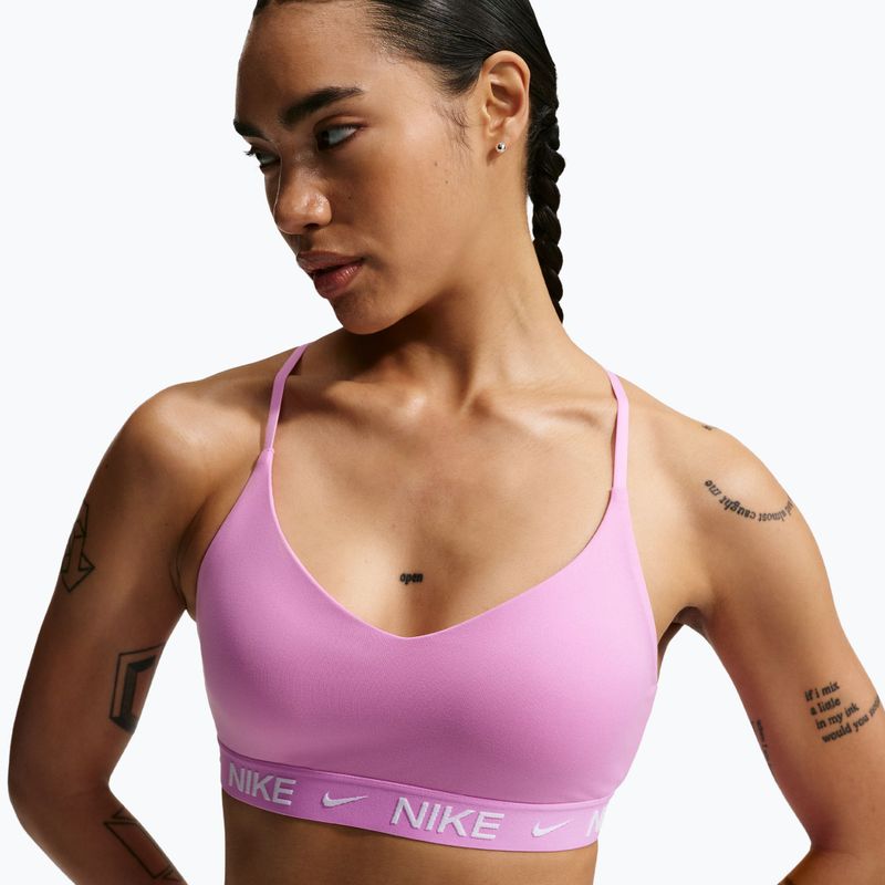 Reggiseno sportivo Nike Dri-Fit Indy Light Support light magenta/light magenta/white 4