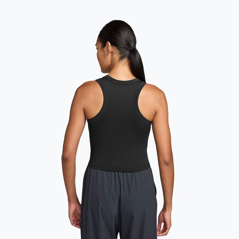 Canotta donna Nike One Fitted Dri-Fit Cropped Tank thunder black/white 2