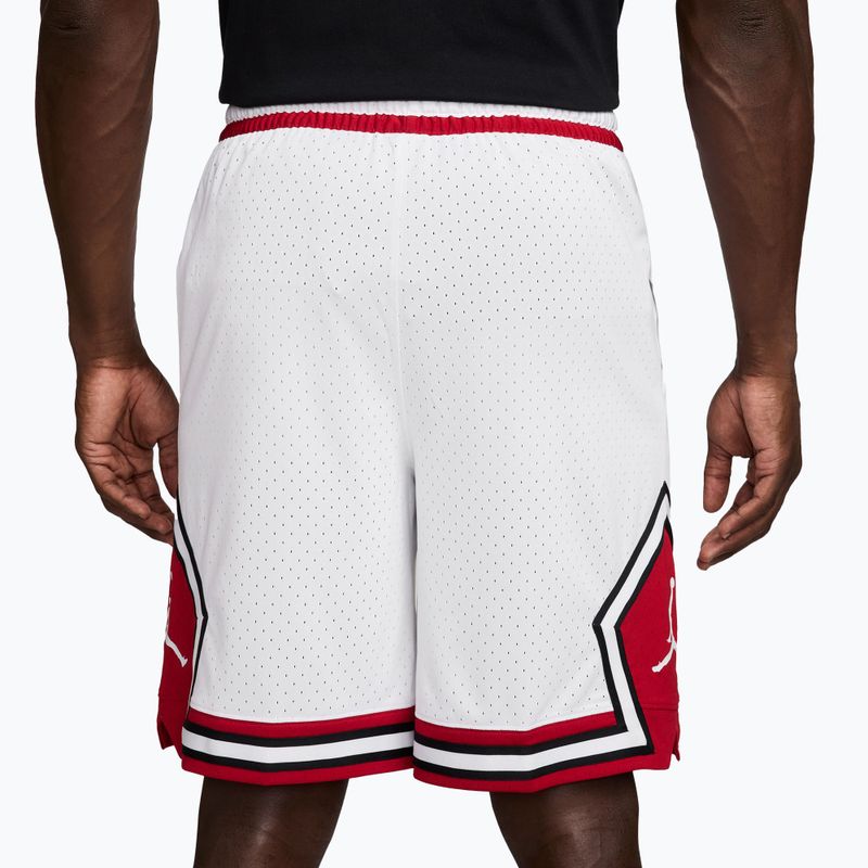 Pantaloncini da basket da uomo Jordan Sport Dri-FIT 9" Diamond white/gym red/white 2