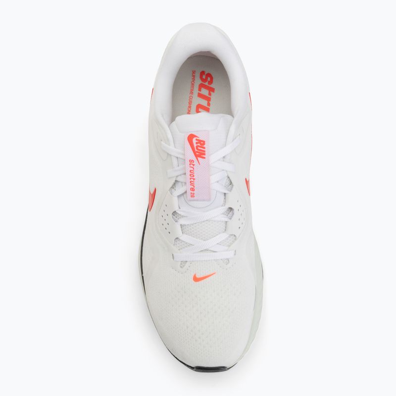 Scarpe running uomo Nike Structure 26 white/medium ash/bright crimson 5