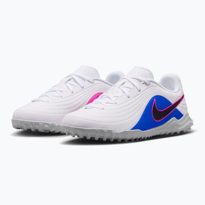 Scarpe da calcio per bambini Nike Tiempo Maestro Club Jr TF white/racer blue/pink blast/black 10