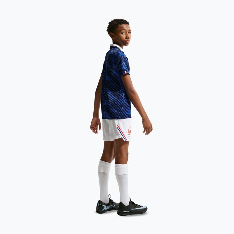 Pantaloncini da calcio per bambini Nike FFF 2026 Stadium Home white/metallic copper 4