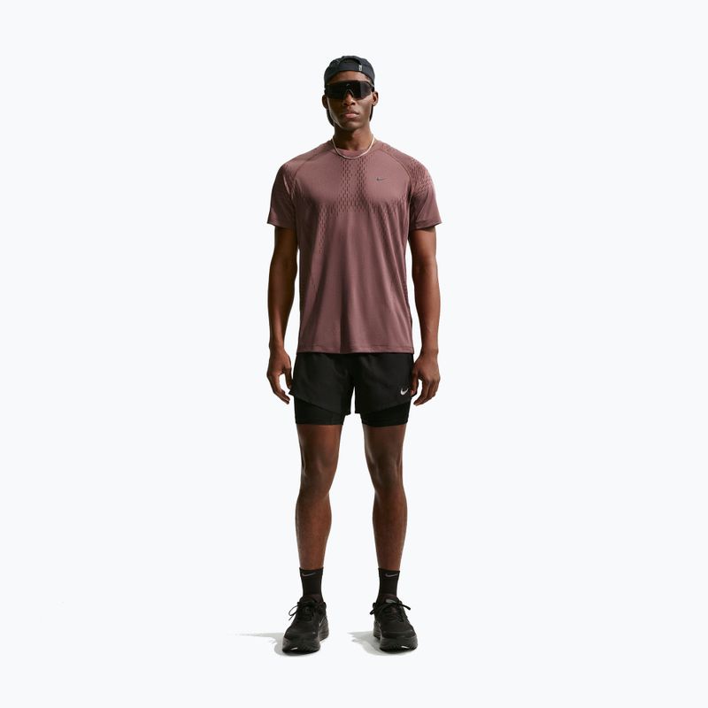 Maglia running uomo Nike Stride Dri-Fit ADV tattoo/burgundy crush 3