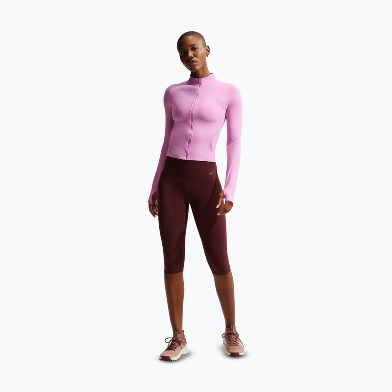 Felpa da allenamento da donna Nike Zenvy Dri-Fit Full Zip light magenta/white 2