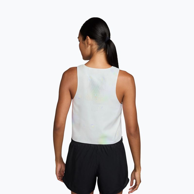 Canotta running donna Nike AeroSwift Dri-Fit ADV Cropped Tank Top off-white/black 2
