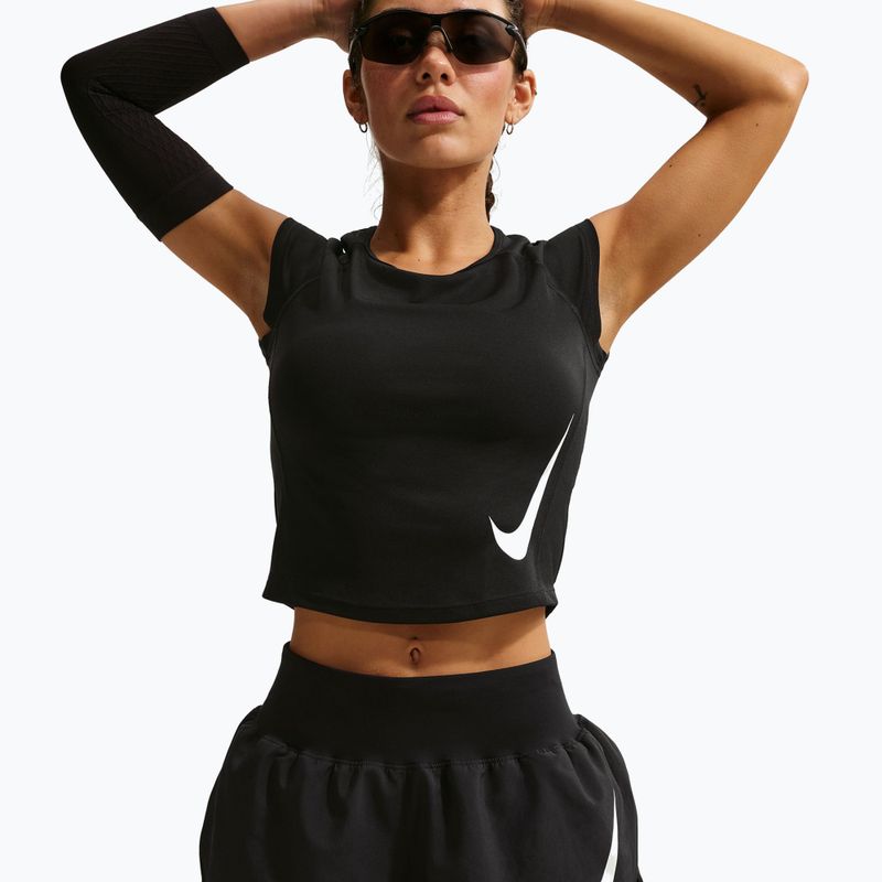 Pantaloncini da running donna Nike Tempo Swoosh Dri-Fit Mid-Rise Brief-Lined black/white 5