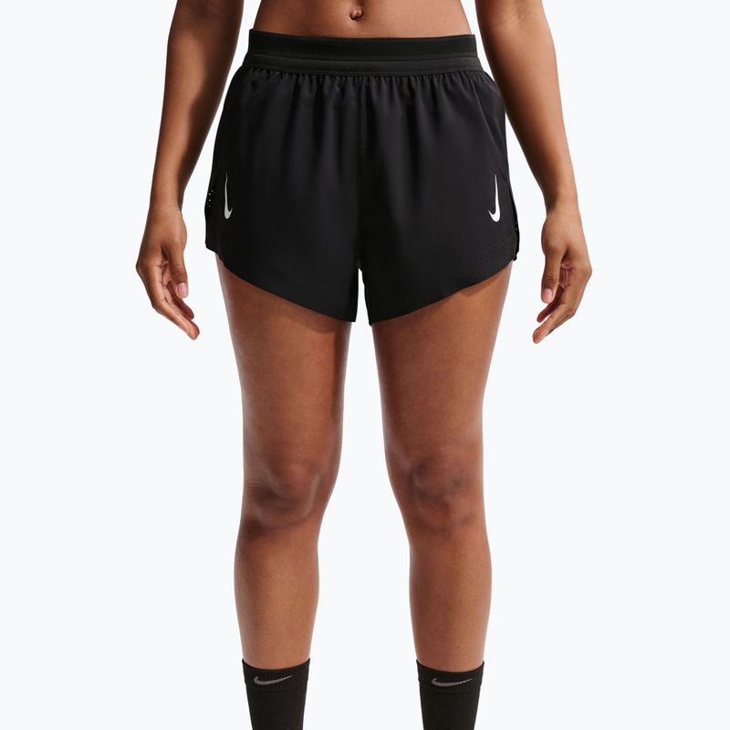Pantaloncini da corsa da donna Nike AeroSwift ADV Brief-Lined 3" black/white/white 4