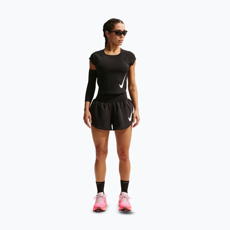 Maglia da running donna Nike Swoosh Run Dri-Fit black/white/white 3