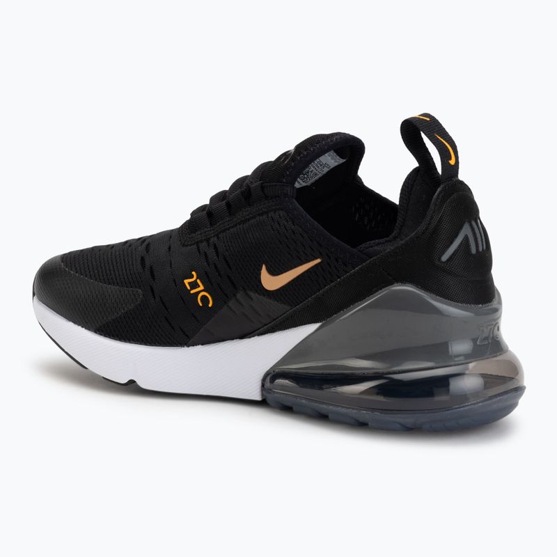 Scarpe da bambino Nike Air Max 270 black/laser orange/metallic copper 3