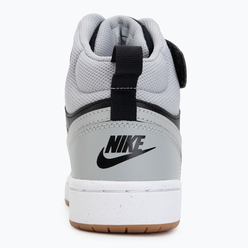 Scarpe per bambini Nike Court Borough Mid 2 black/white/gum med brown/light smoke grey 6