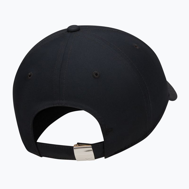Cappellino con visiera Nike Dri-Fit Club Unstructured Metal Swoosh 2026 black/metallic silver 2