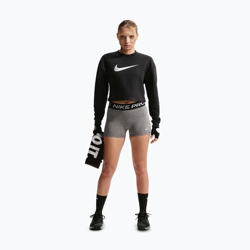 Felpa da allenamento donna Nike Pro Dri-Fit Crew Neck black/metallic silver/white 2