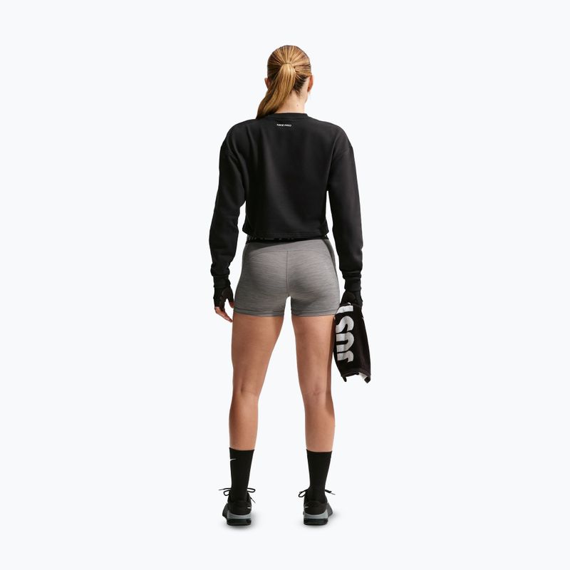 Felpa da allenamento donna Nike Pro Dri-Fit Crew Neck black/metallic silver/white 3