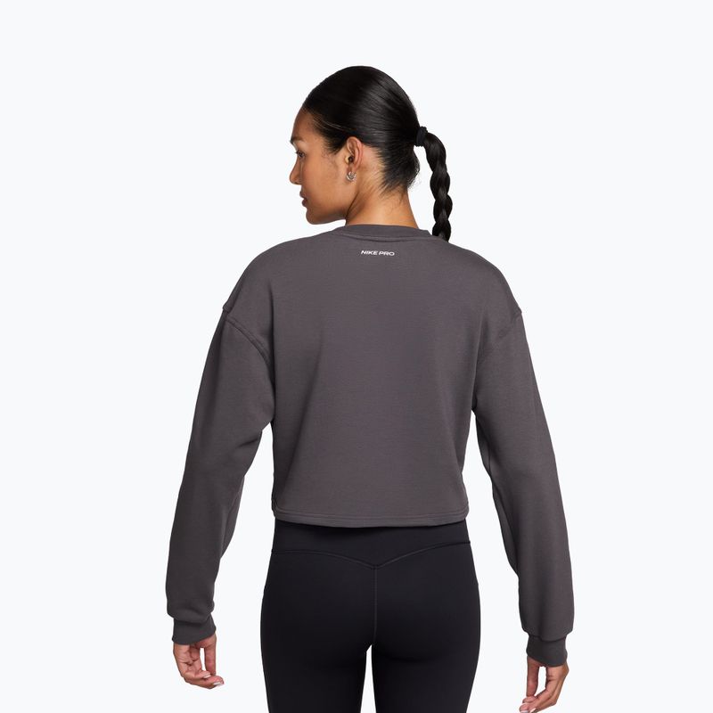 Felpa training donna Nike Pro Dri-Fit Crew Neck thunder grey/metallic silver/white 2