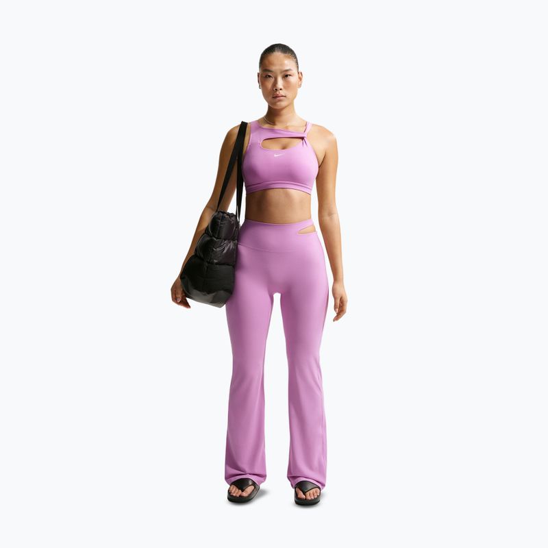 Pantaloni da allenamento da donna Nike Zenvy High-Waisted Flared light magenta/white 2