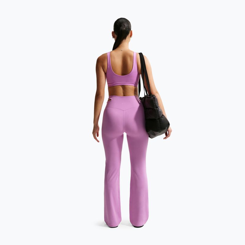Pantaloni da allenamento da donna Nike Zenvy High-Waisted Flared light magenta/white 3