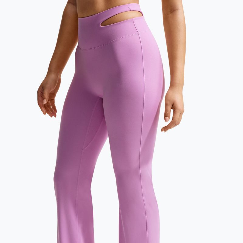 Pantaloni da allenamento da donna Nike Zenvy High-Waisted Flared light magenta/white 5