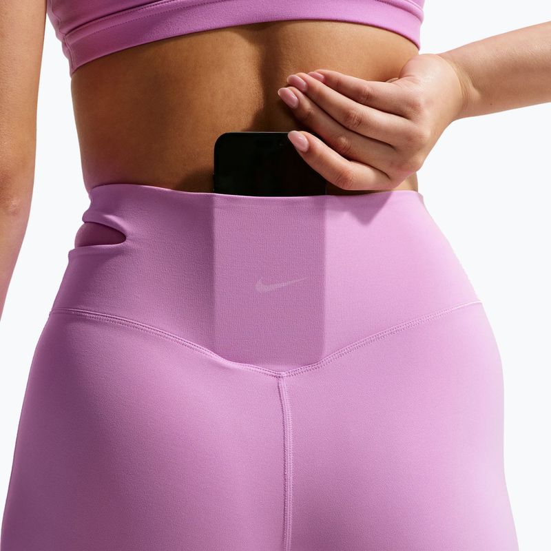 Pantaloni da allenamento da donna Nike Zenvy High-Waisted Flared light magenta/white 7