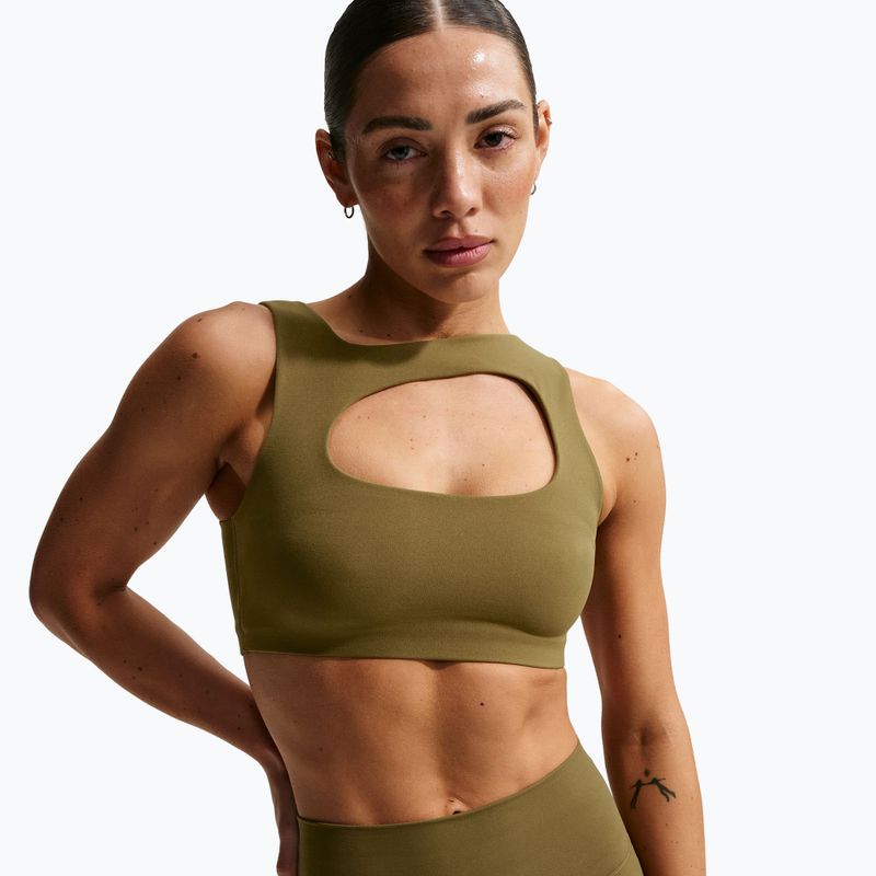 Reggiseno sportivo Nike Zenvy Light-Support Lightly Lined olive flak/white 5