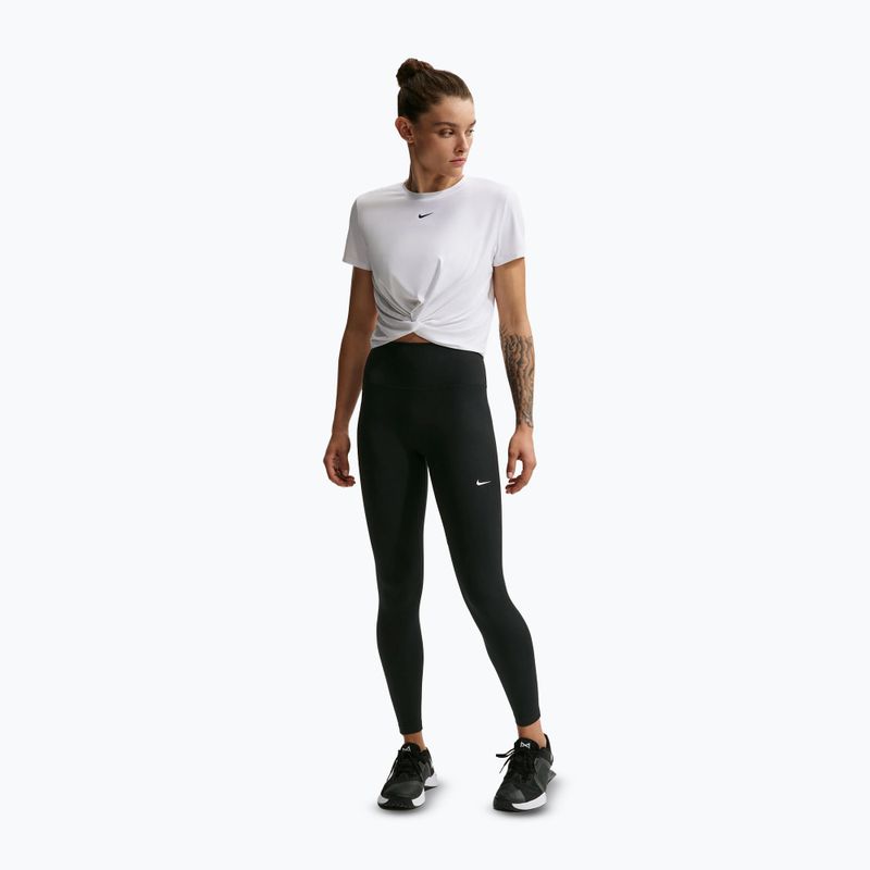 Leggings donna Nike One Seamless Front High-Waisted black/white 2