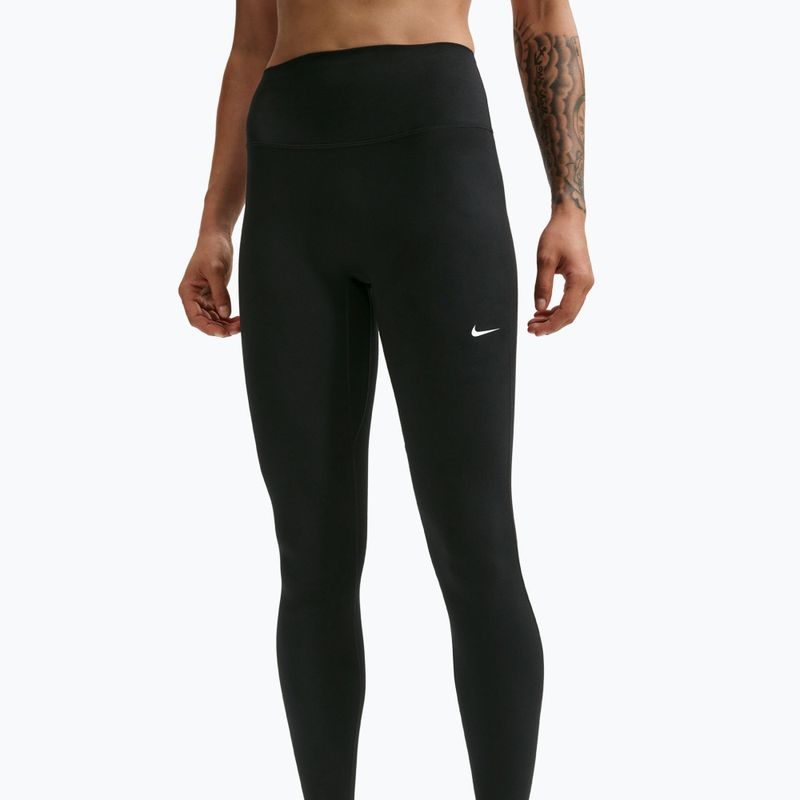 Leggings donna Nike One Seamless Front High-Waisted black/white 4