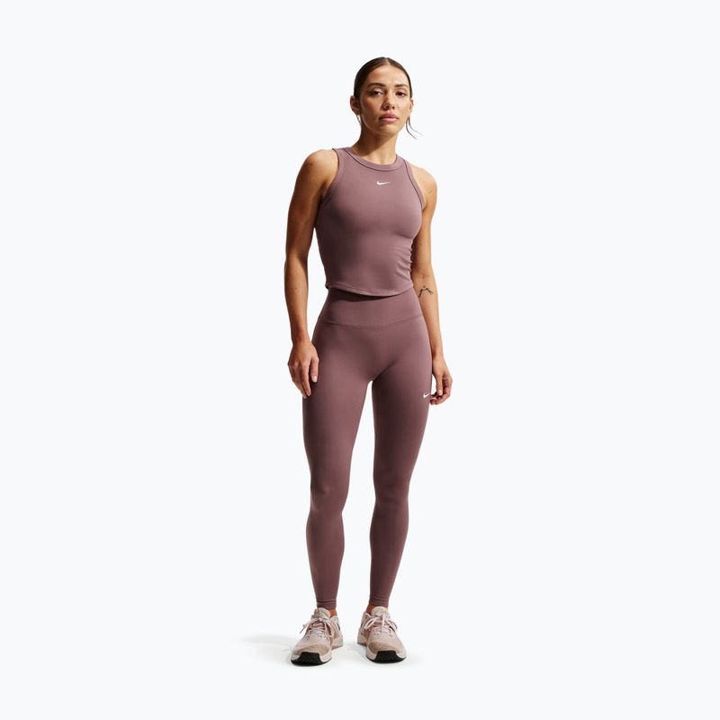 Leggings da donna Nike One Seamless Front High-Waisted tattoo/white 2