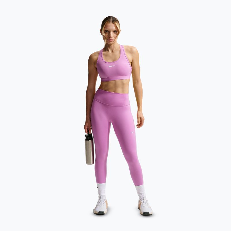 Leggings donna Nike One Seamless Front High-Waisted light magenta/white 2