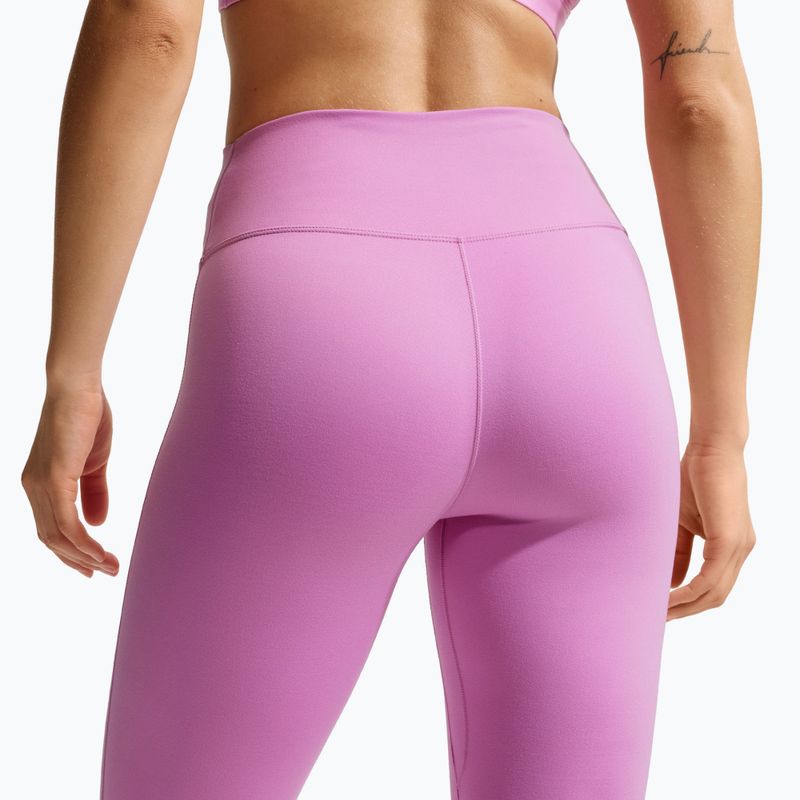 Leggings donna Nike One Seamless Front High-Waisted light magenta/white 4