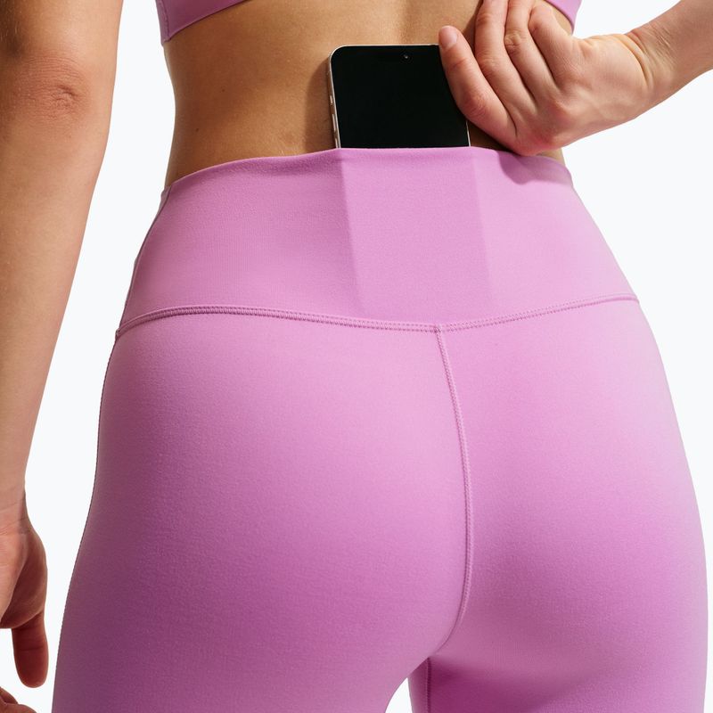 Leggings donna Nike One Seamless Front High-Waisted light magenta/white 5