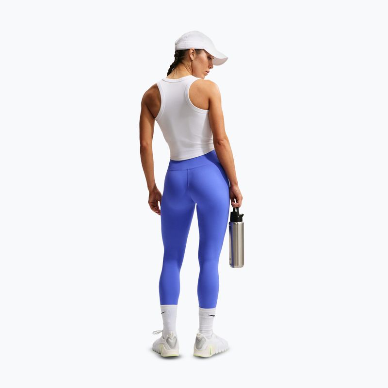 Leggings donna Nike One Seamless Front High-Waisted sapphire/white 3