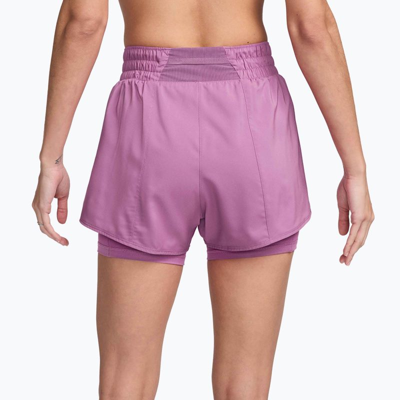Spodenki damskie Nike One Dri-Fit High-Waisted 3" 2In1 light magenta/white 2