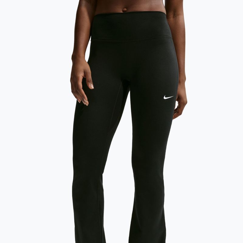 Leggings da donna Nike One High Waisted Flared black/white 5