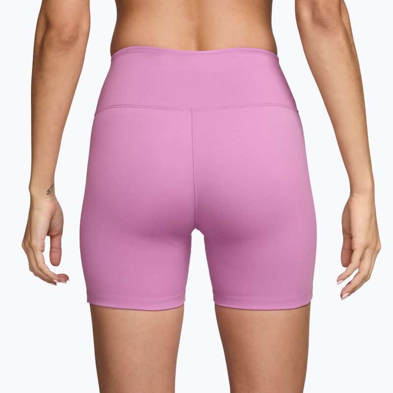 Pantaloncini da donna Nike One High-Waisted Biker 5" light magenta/white 2