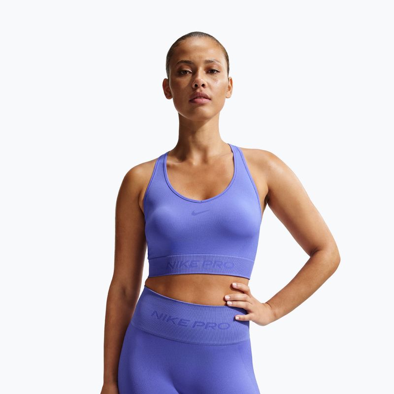 Spodenki damskie Nike Pro Seamless High-Waisted Biker 5" sapphire 5