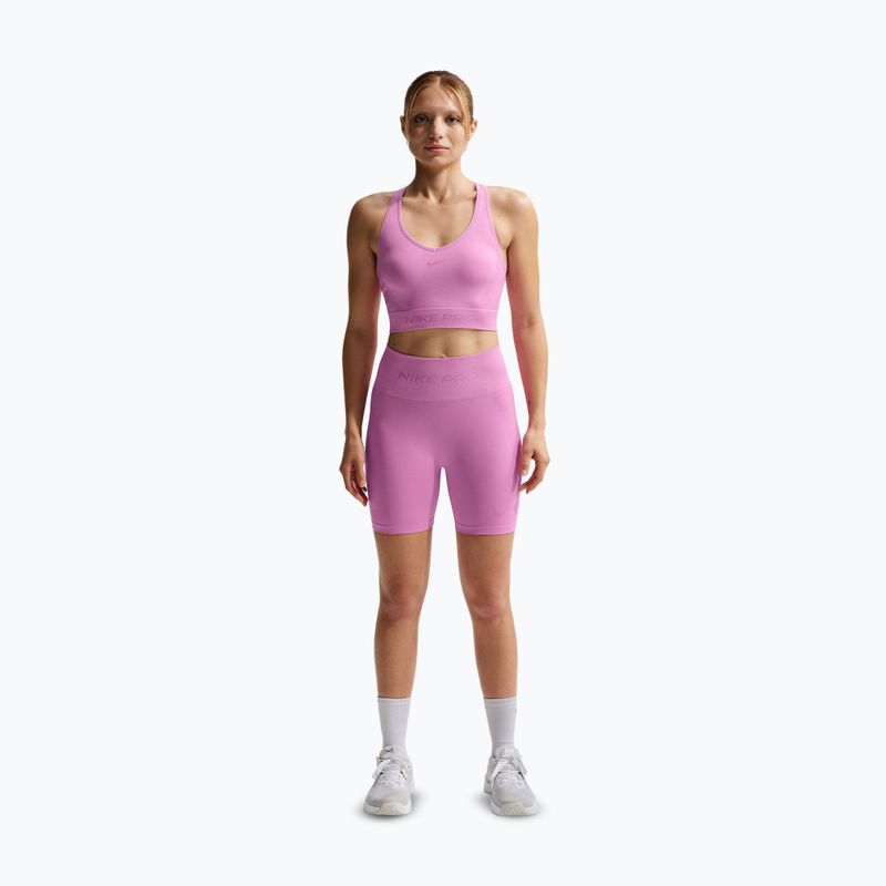 Top sportivo Nike Pro Seamless Dri-Fit Cropped light magenta 2