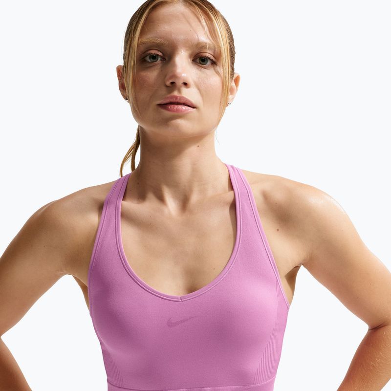 Top sportivo Nike Pro Seamless Dri-Fit Cropped light magenta 5