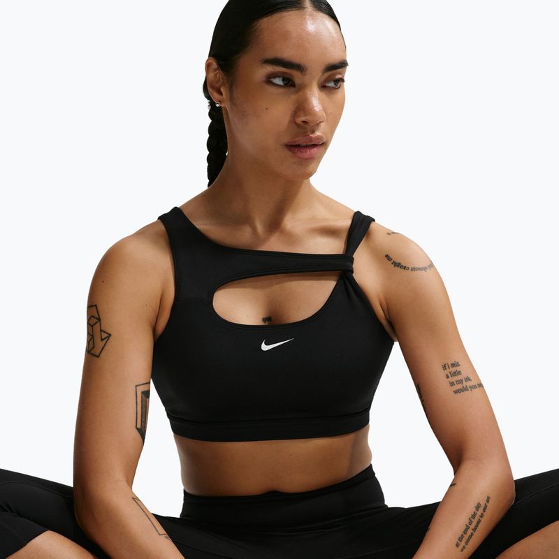 Reggiseno sportivo Nike One Medium Support black/white 5