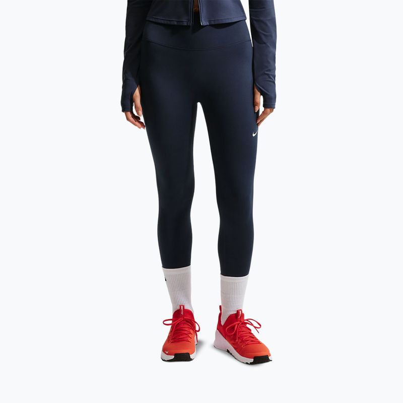 Leggings da donna Nike One midnight navy/white