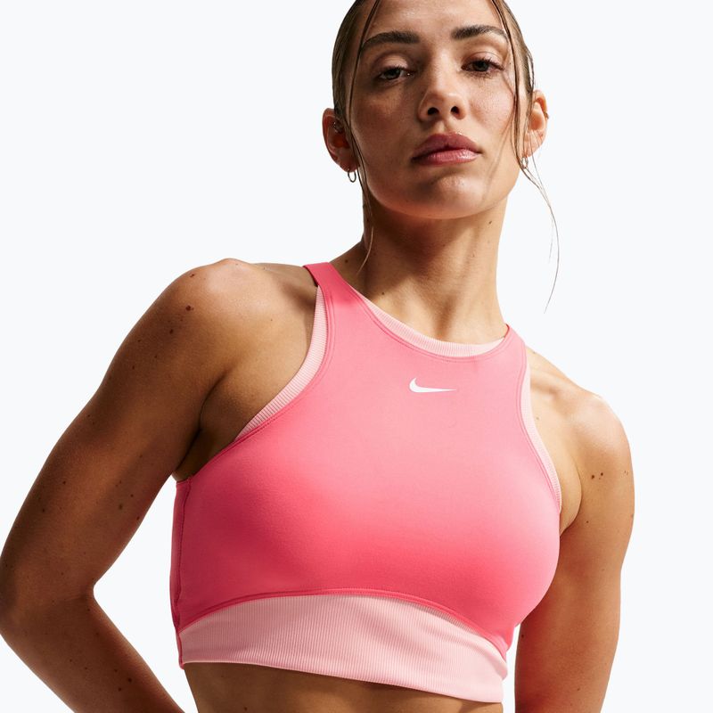 Reggiseno sportivo Nike One Medium Support Sea coral/bleached coral/white 5