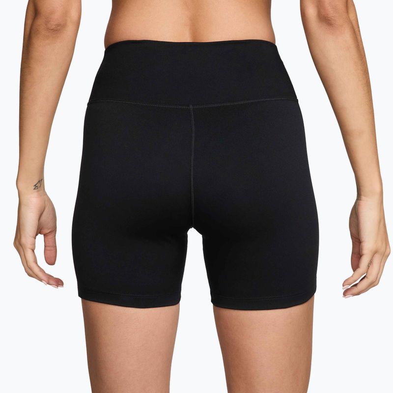 Shorts donna Nike One High-Waisted Biker 5" black/white 2