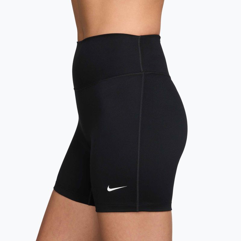 Spodenki damskie Nike One High-Waisted Biker 5" black/white 3