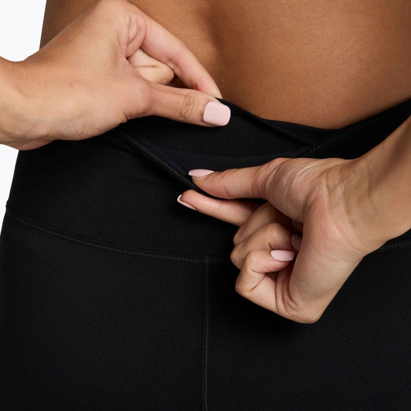 Spodenki damskie Nike One High-Waisted Biker 5" black/white 4