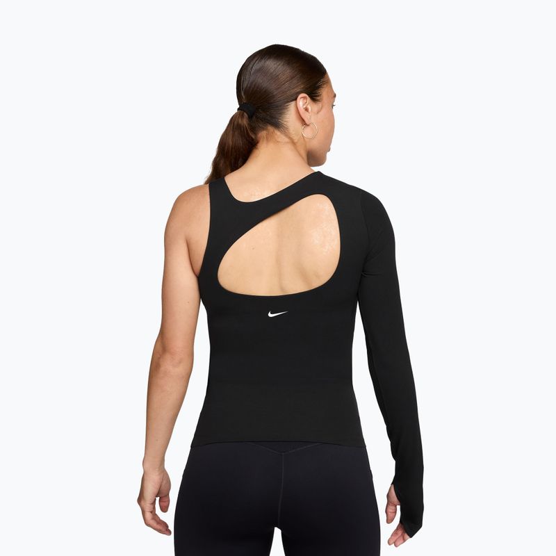 Maglia da allenamento donna Nike Zenvy Dri-Fit One Sleeve Top black/white/cool grey 2