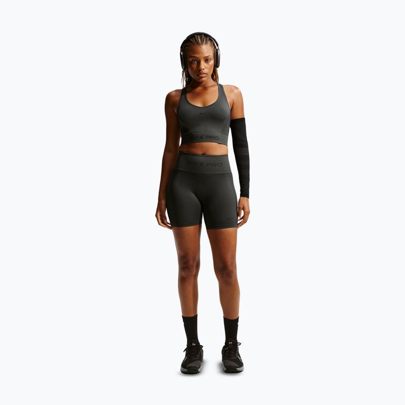 Pantaloncini da donna Nike Pro Seamless High-Waisted Biker 5" dark smoke grey 2