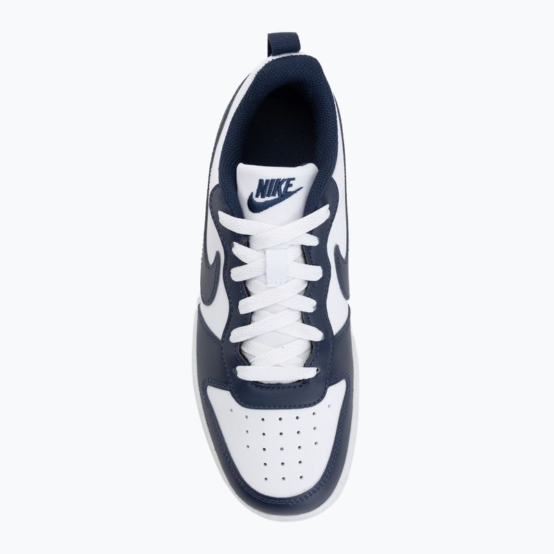 Scarpe da bambino Nike Court Borough Low Next Bloom white/white/midnight navy 5