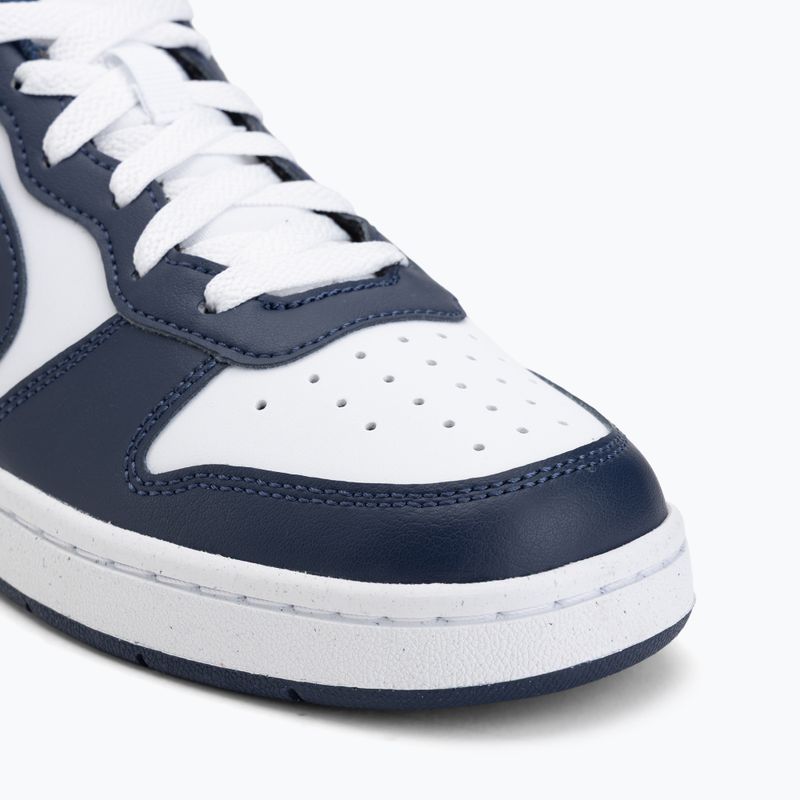 Scarpe da bambino Nike Court Borough Low Next Bloom white/white/midnight navy 7