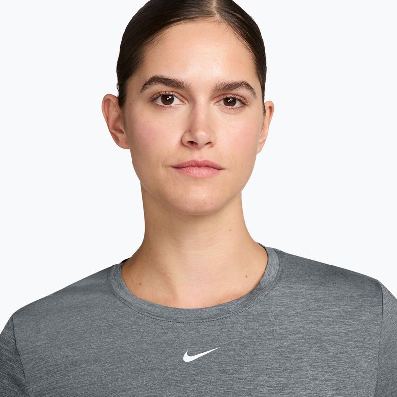 T-shirt donna Nike One Classic Dri-Fit smoke grey/heather/white 3