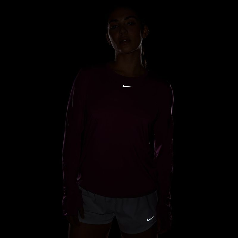 Maglia a maniche lunghe da allenamento Nike One Classic Dri-Fit light magenta/white 4